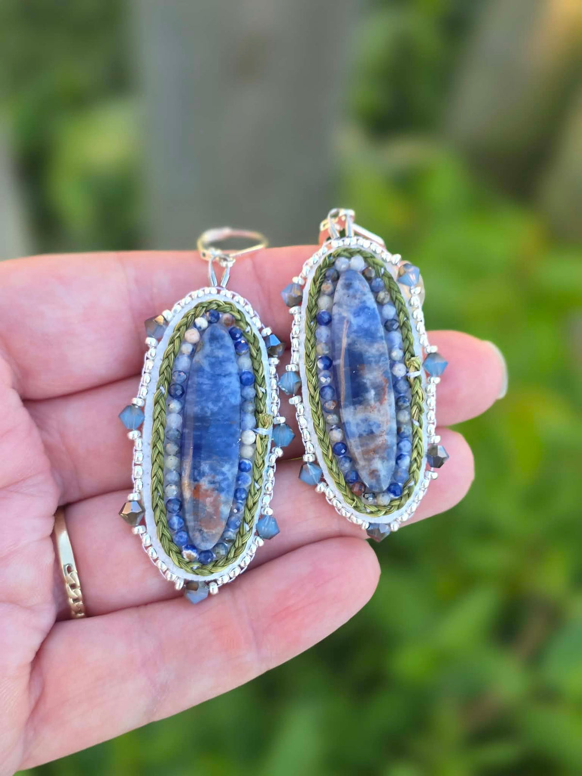 Sodalite and Swarovski Crystals.