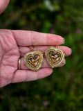 Petrified Wood Hearts