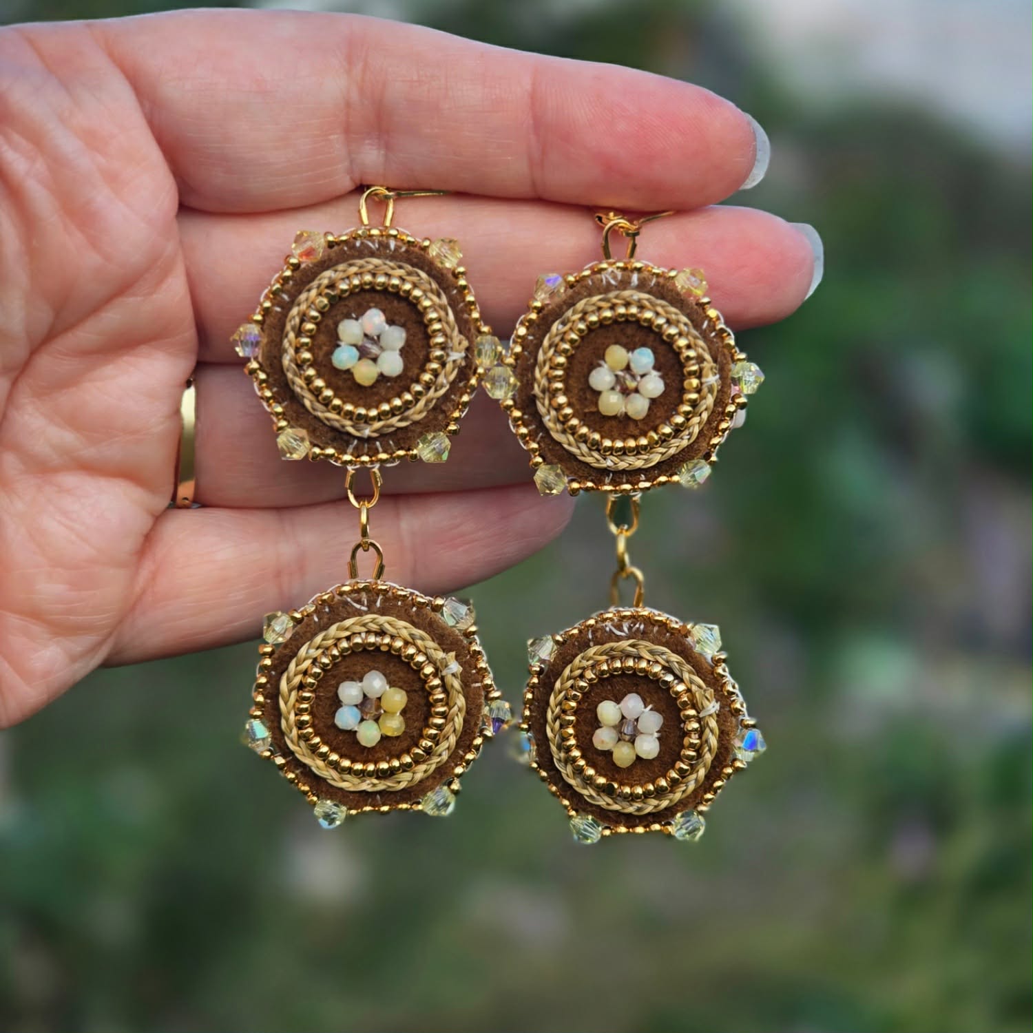Two Tier Opal Florals