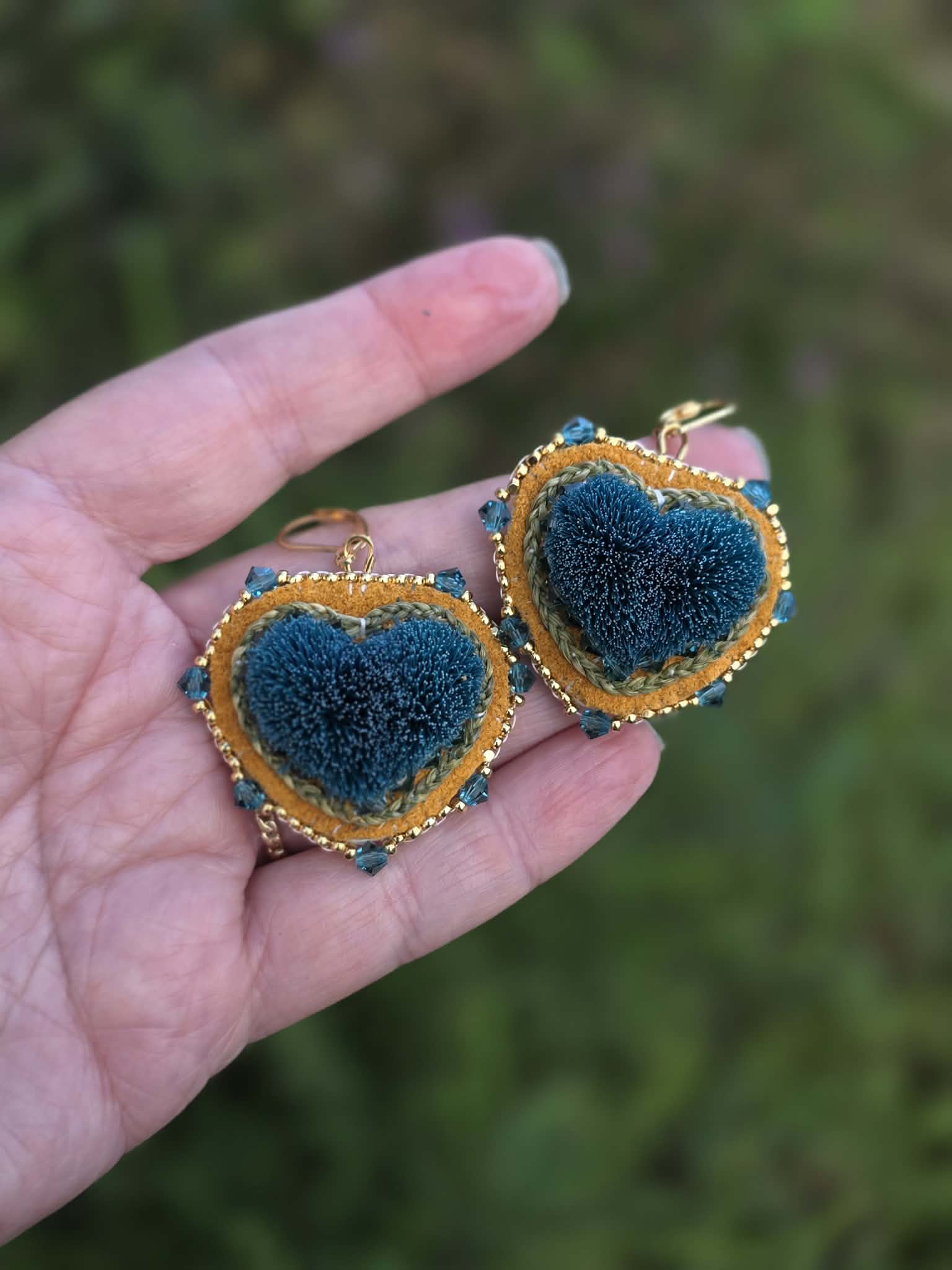 Teal Heart Tufts